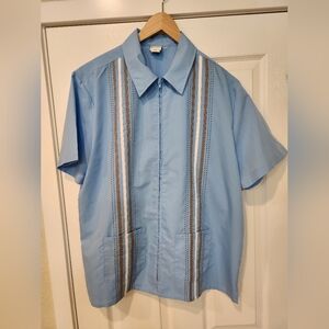 Vintage Haband Cuban Zip Front Shirt